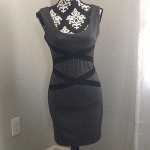 Sexy grey and black mini dress